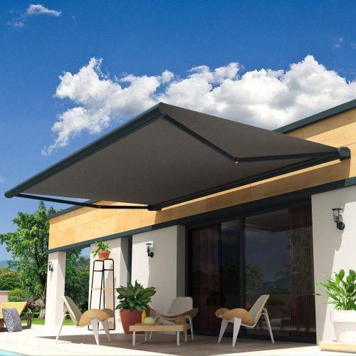 Store Banne Coffre Arizona 6 x 3,5 m Motorisé à télécommande avec manœuvre de secours + éclairage LED